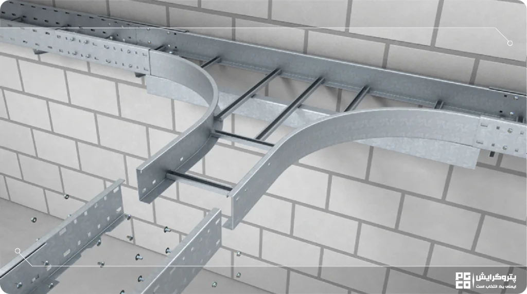 سه راهی سینی کابل گالوانیزه عرض 20 سانتی متر